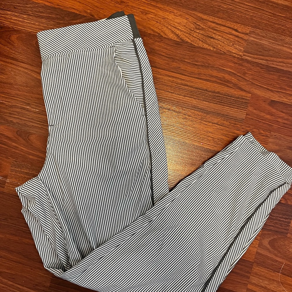 Athleta striped Brooklyn pants size 8